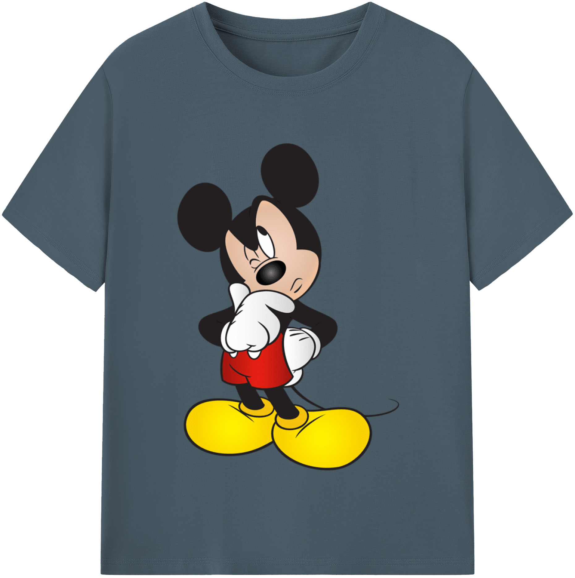 （画像用） ミッキーマウス Mickey Mouse 綿100％半袖Tシャツ（フロントプリント）